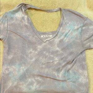 We The Free Pastel Tie-Dye V-Neck Tee